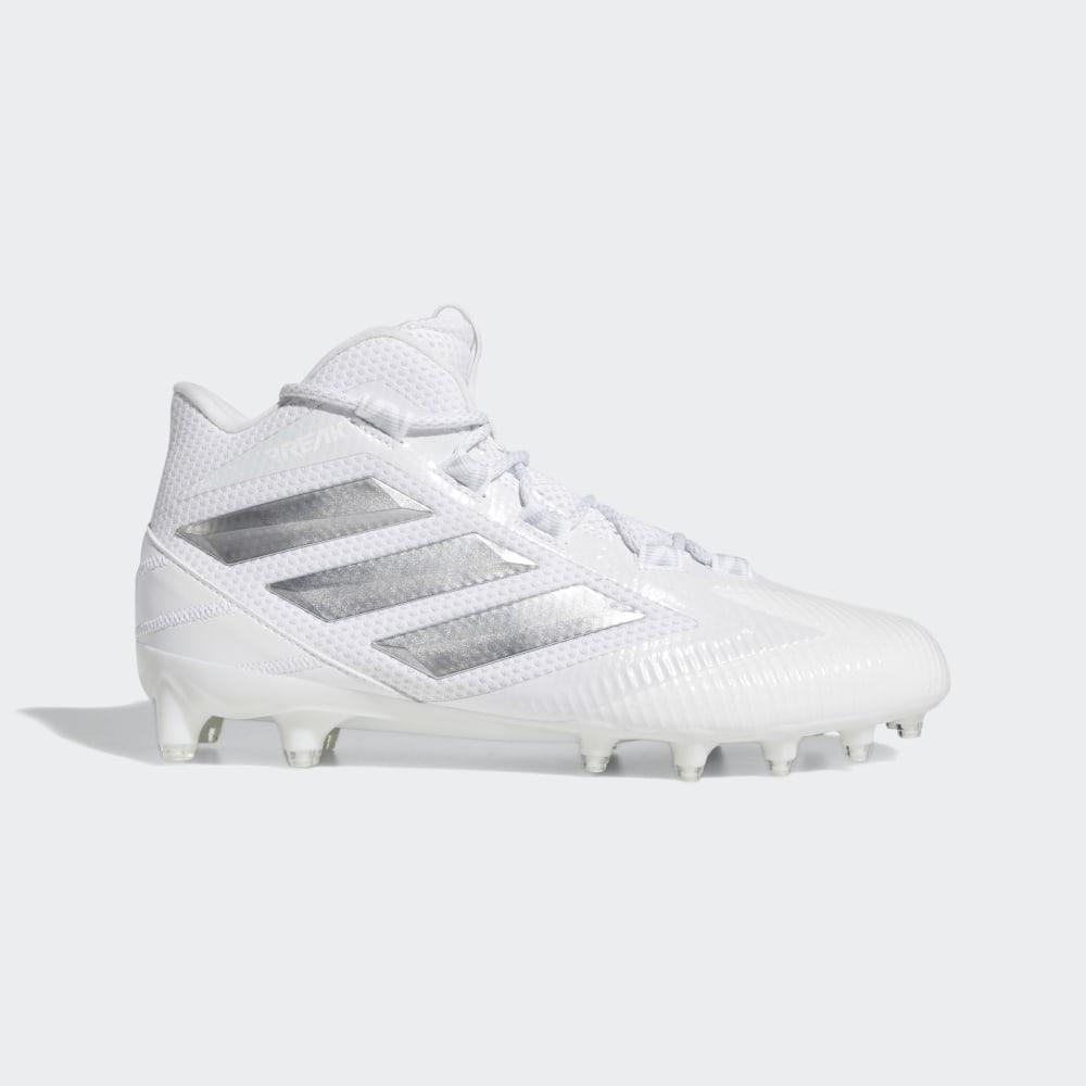 Adidas Men's Freak Carbon Mid Football Boots White/Silver Metal/Grey Ireland EE7133